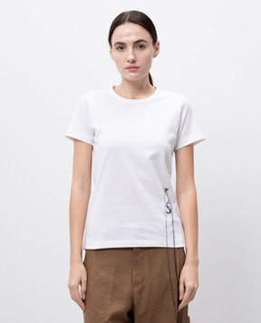 Y`S Yamamoto White t-shirt with logo embroidery YTT01670