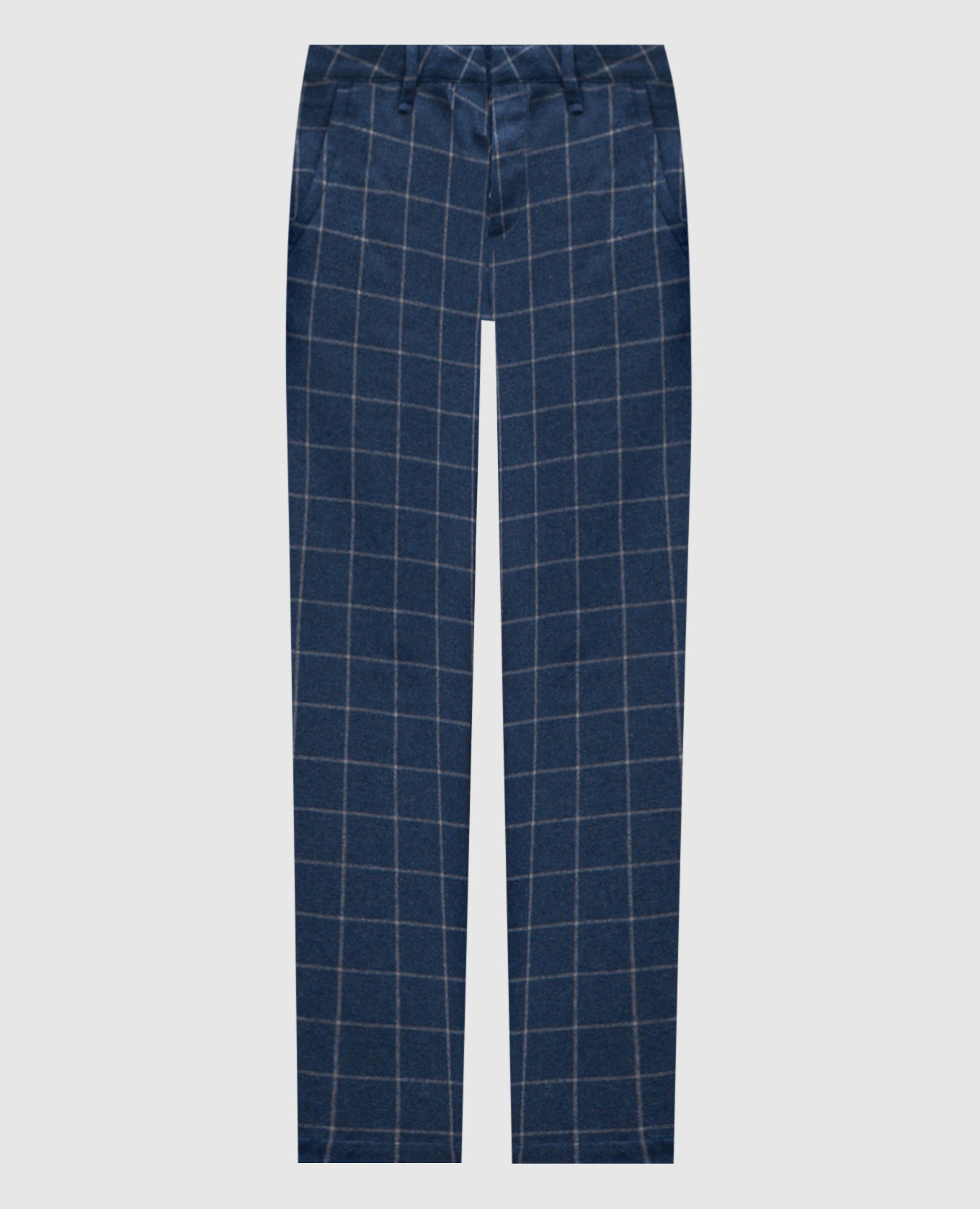 Blue checked wool pants Altatensione