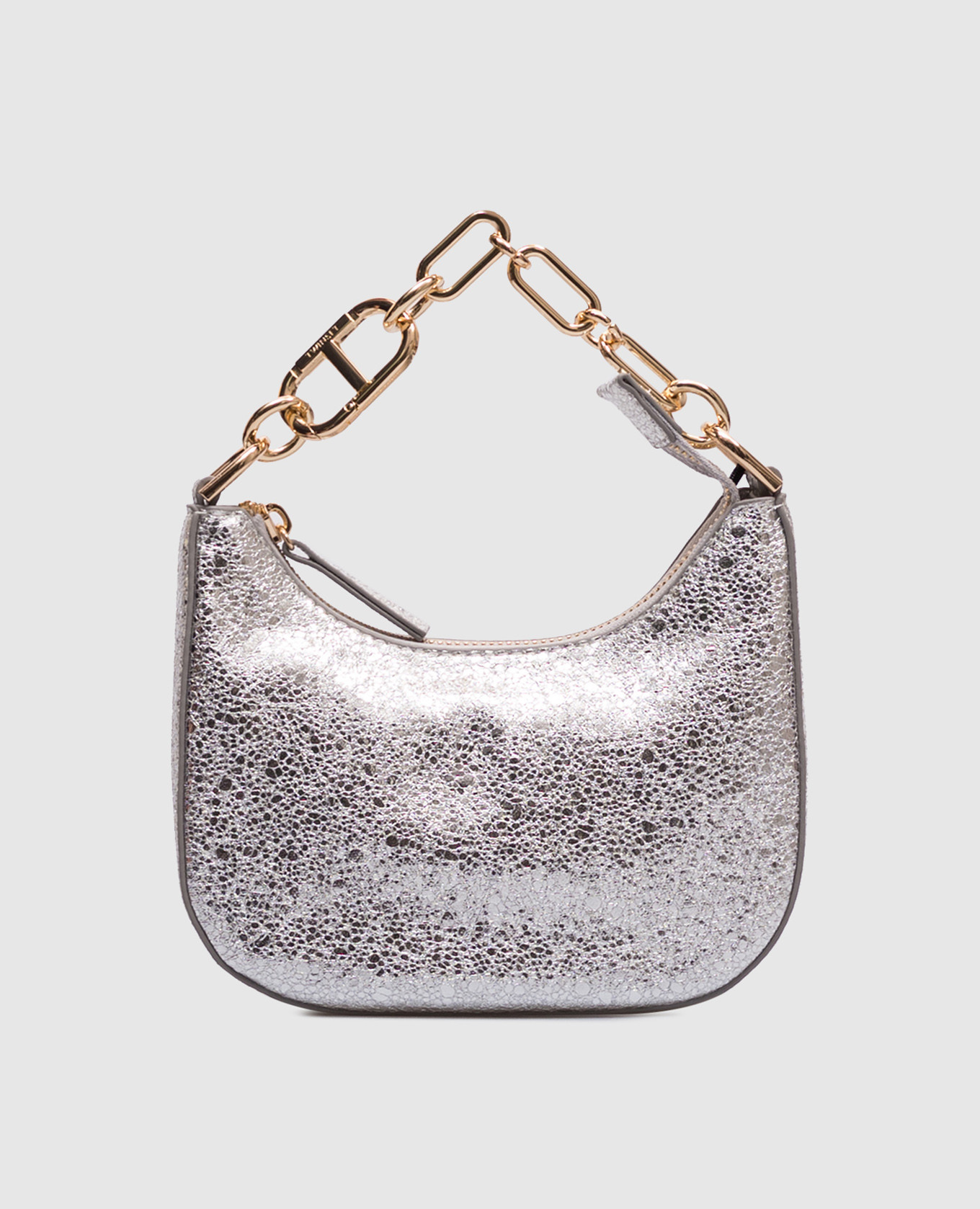 

Silver Mini Croissant Hobo Bag Twinset