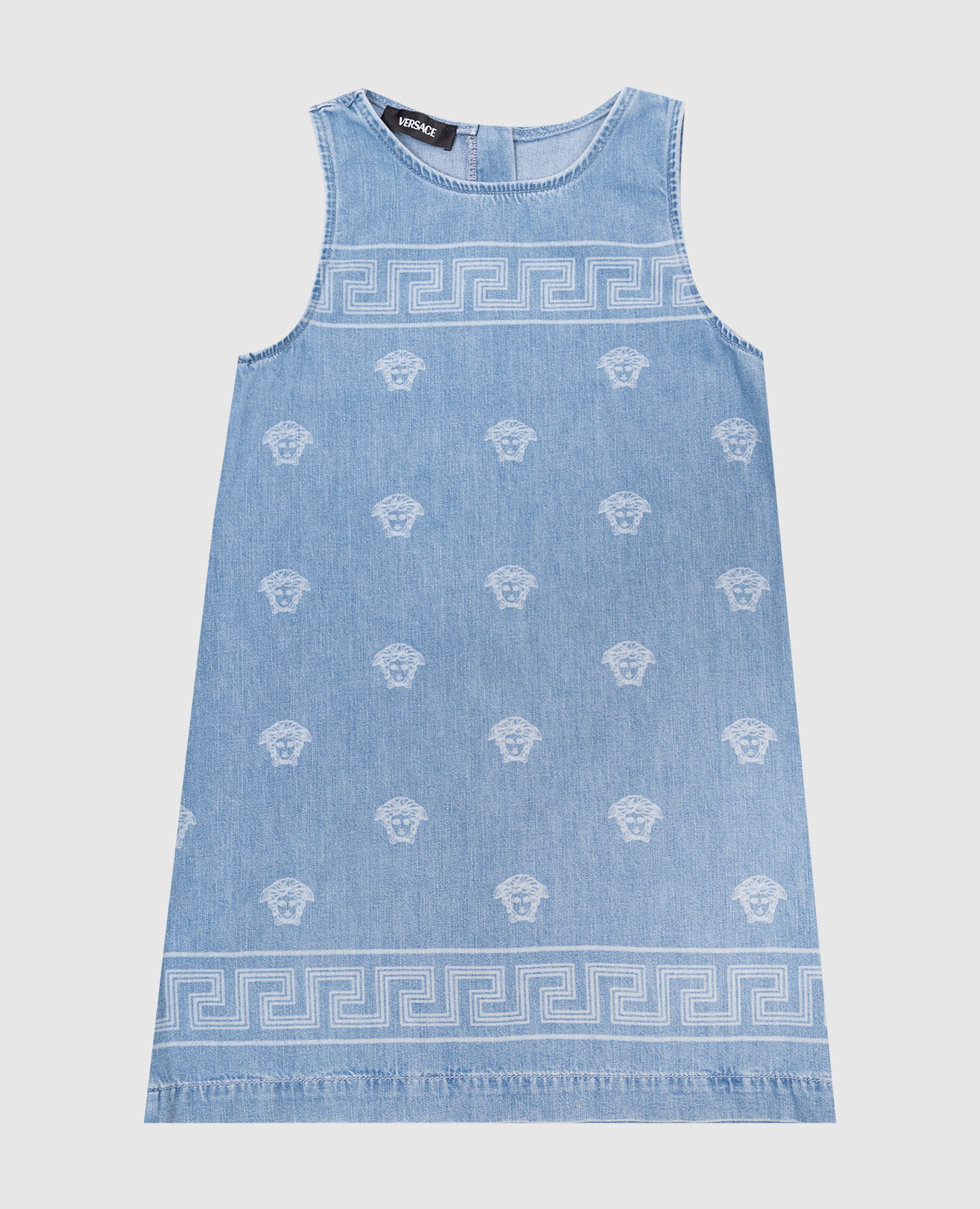 

Children's blue denim dress with print Versace, Light blue