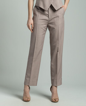 Victoria Beckham Pink pants made of wool 1124WTR005125B
