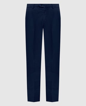 Marco Pescarolo Blue silk pants EVO5107