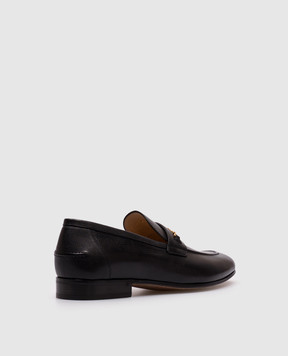 Valentino Black leather loafers with VLogo Signature emblem 7Y2S0K73ZWD