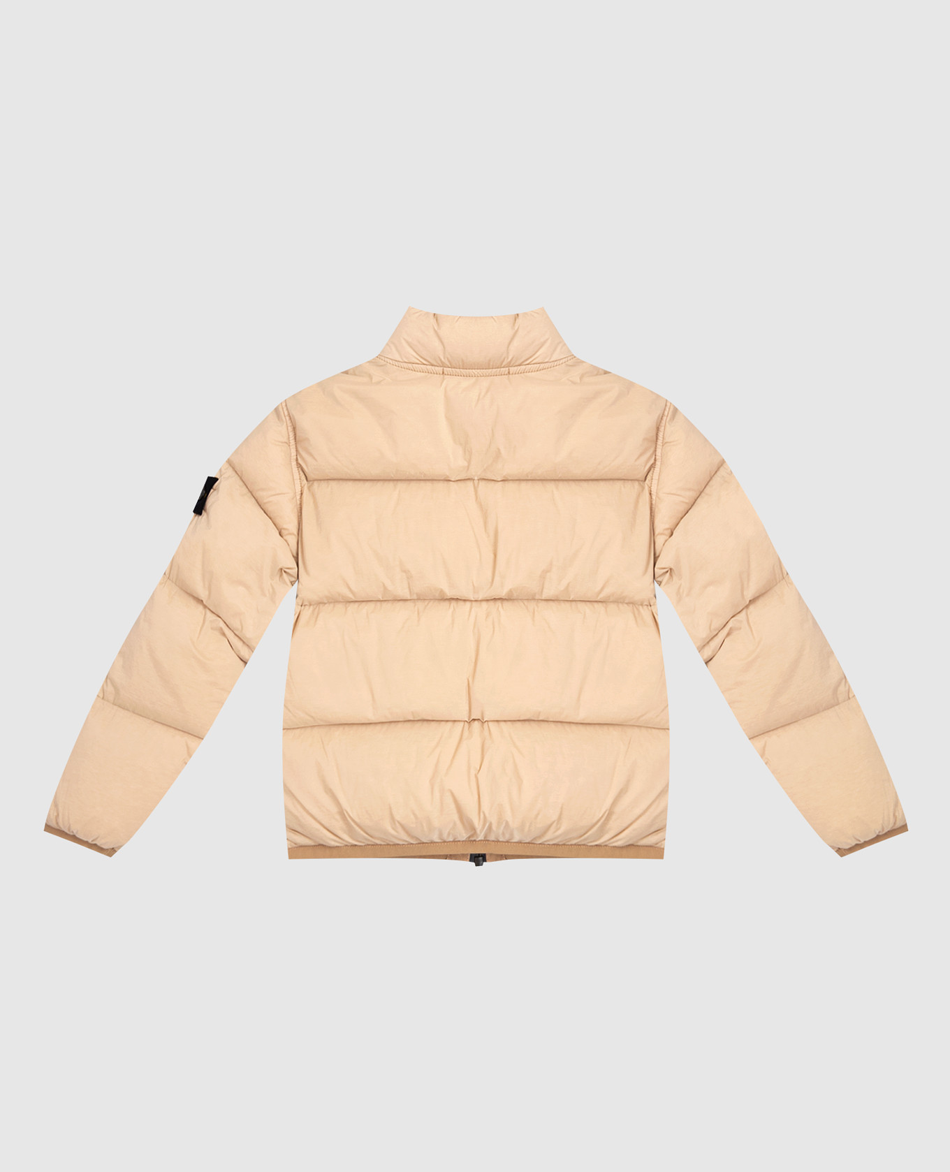 

Children's beige down jacket with logo patch Stone Island