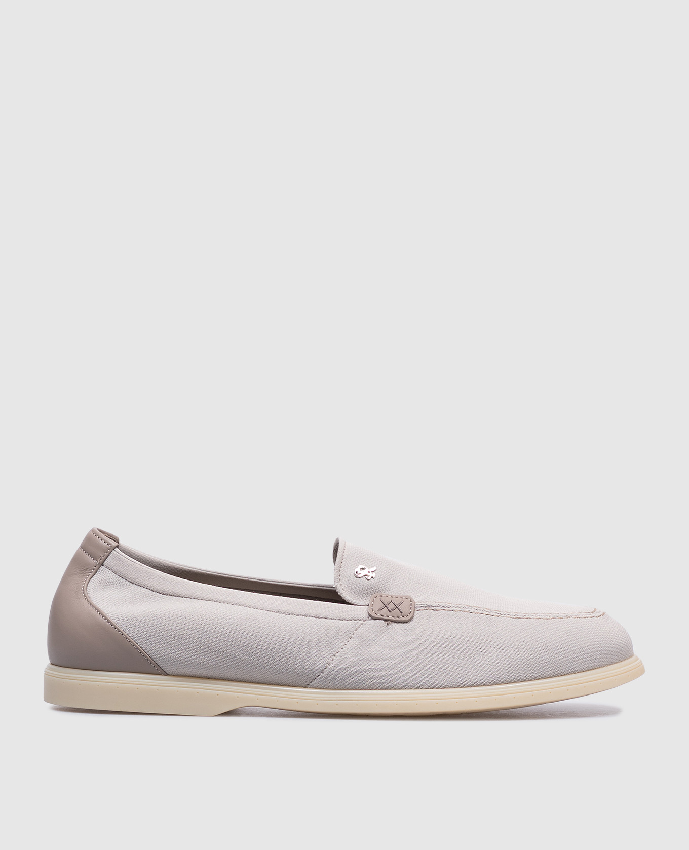 

Beige loafers with logo Stefano Ricci