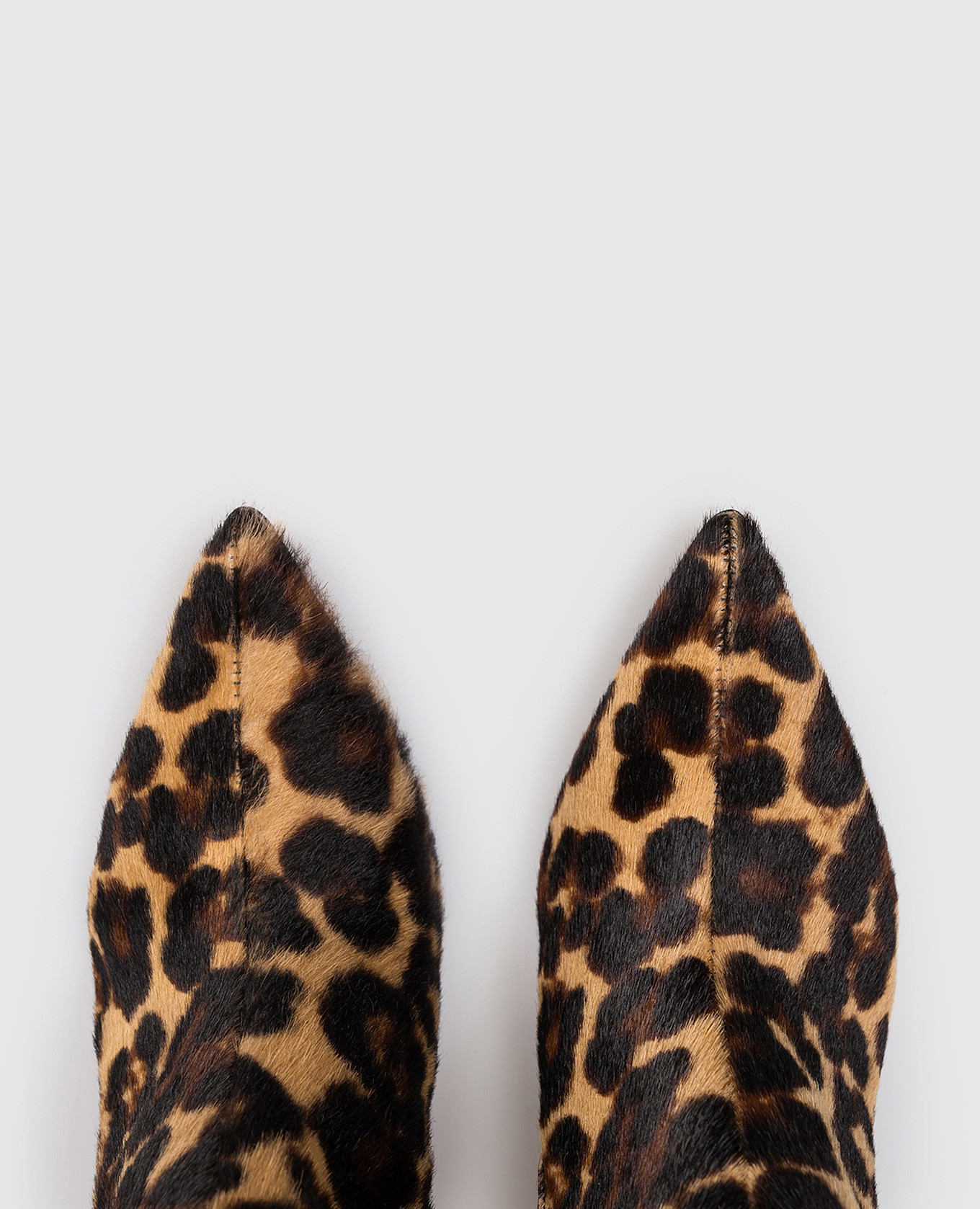 

Brown leather boots with animal print Babe Pay Pls