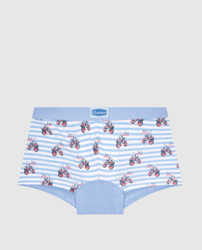 RiminiVeste Gasolino children's blue boxer briefs with Got speed print U3128
