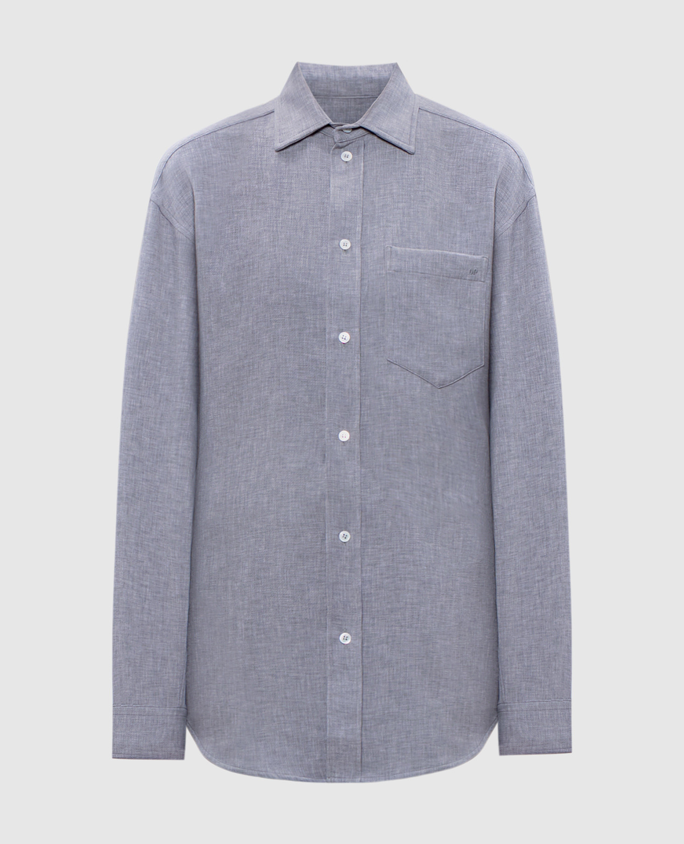 

Gray Anne shirt with monogram logo embroidery DARKPARK, Grey