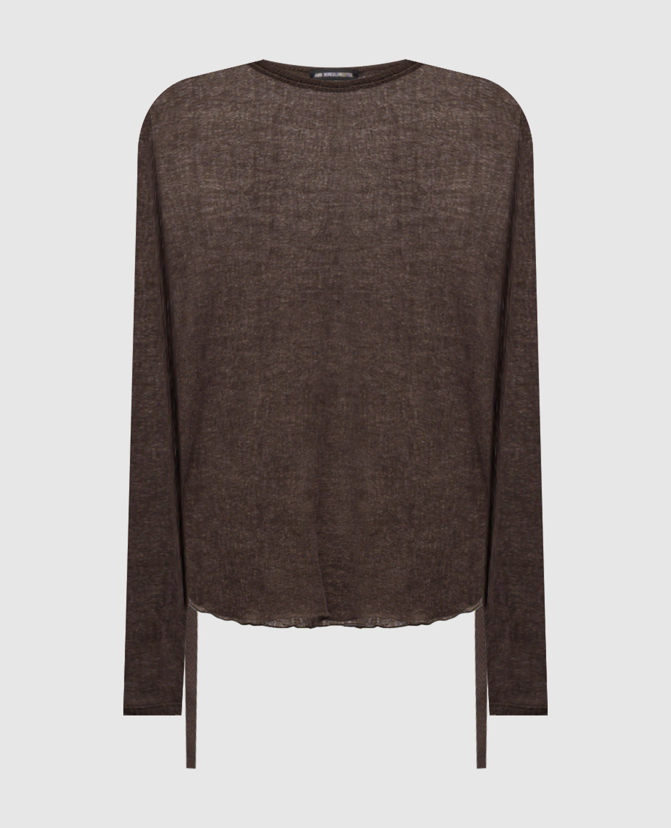Brown Oke top with wool Ann Demeulemeester