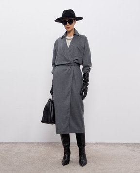 Brunello Cucinelli Gray dress with a smell ME226A5395