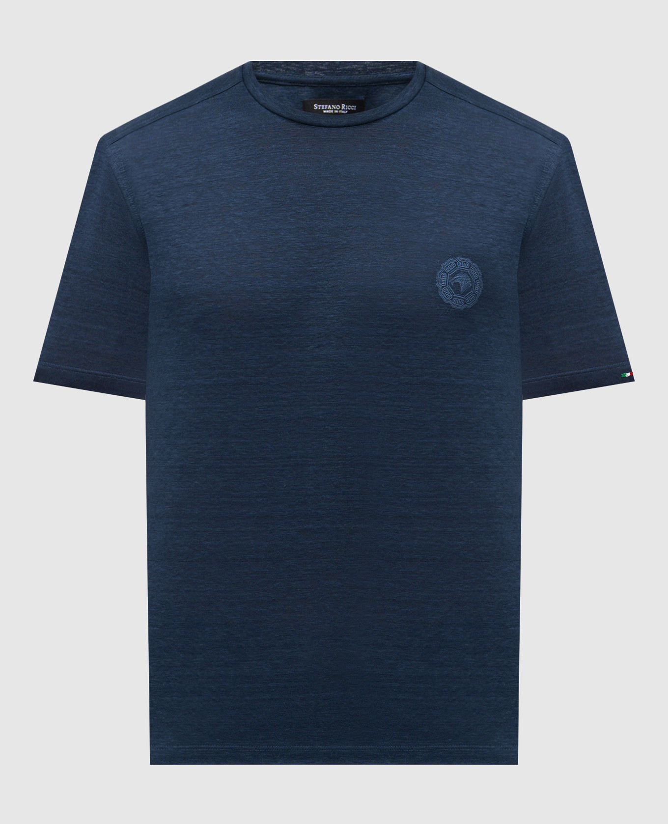 

Blue linen T-shirt Stefano Ricci