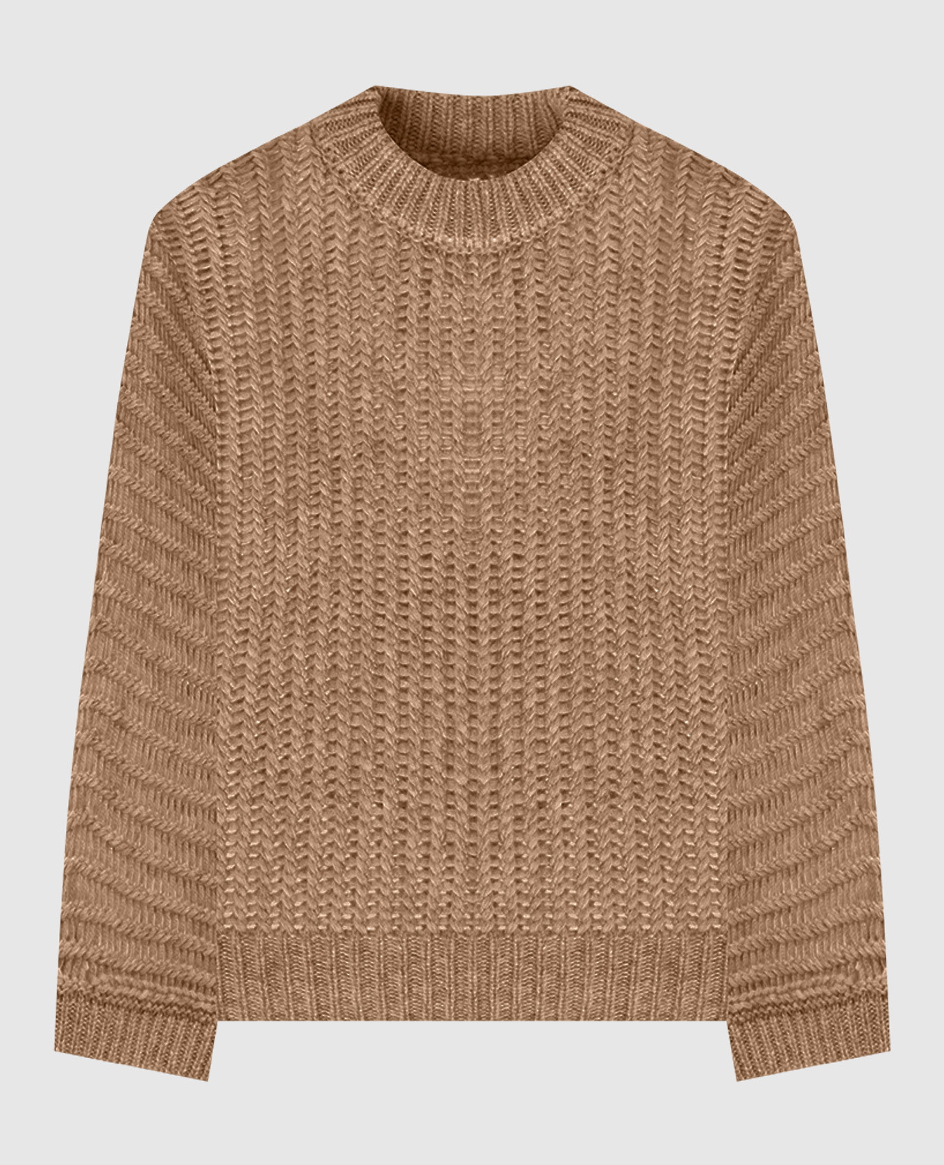 Brown alpaca wool sweater Peserico