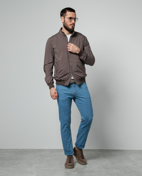 Enrico Mandelli Blue jeans with embroidery and logo patch 0MIAMI5335
