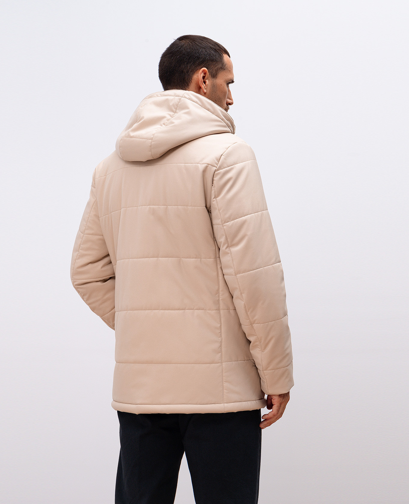 Beige quilted jacket with logo monogram engraving Cashmere&Whiskey 4