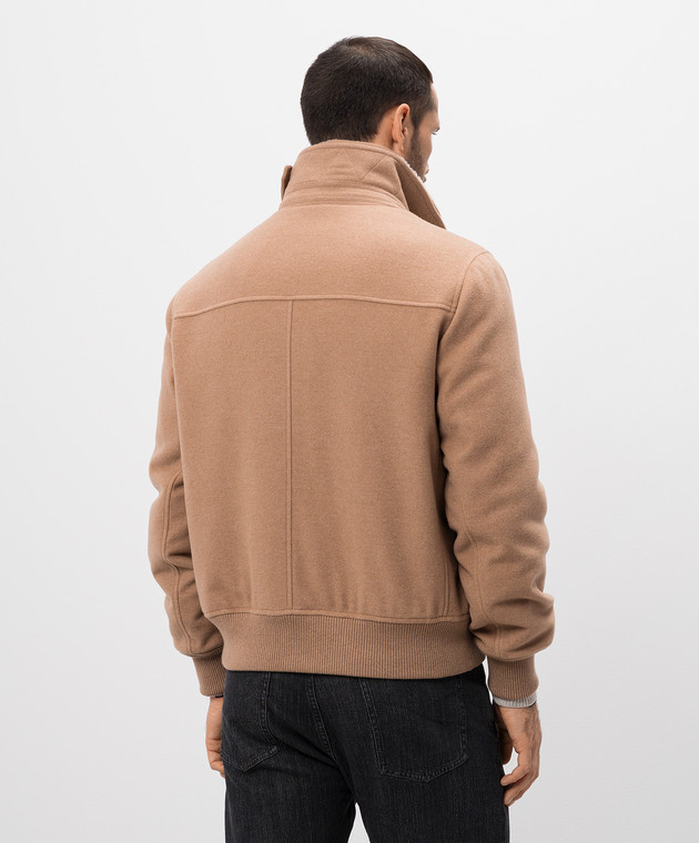 レディース BRUNELLO CUCINELLI ベージュ ブラウンフリースボアジャケット
