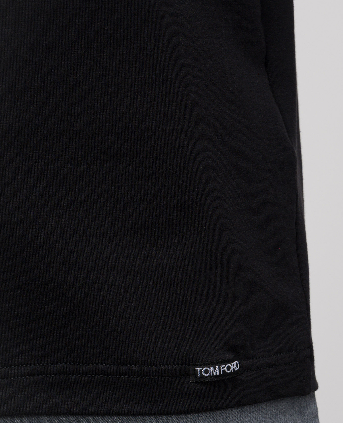 Black T-shirt with logo patch Tom Ford 4