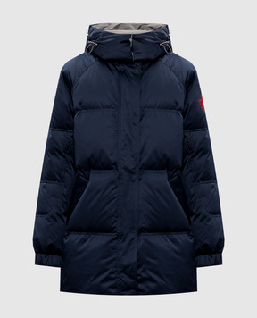 Be Florence Blue down jacket with logo embroidery BE2445