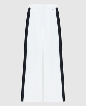 Twinset White pants with metallic logo 241AP2201