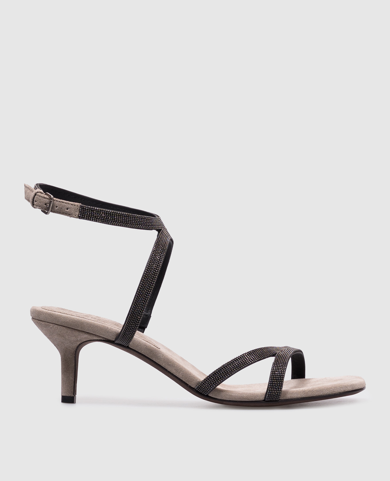 Beige sandals with a monil chain Brunello Cucinelli