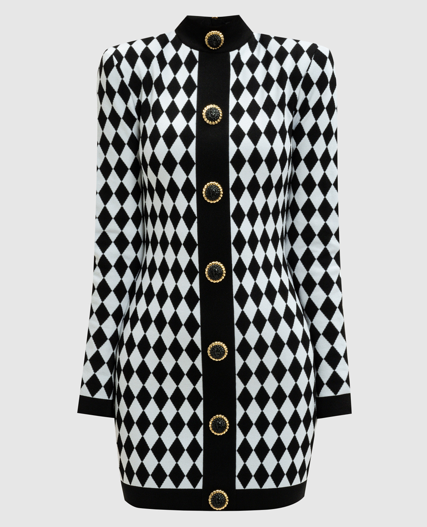 

Mini dress with a geometric pattern Balmain, White