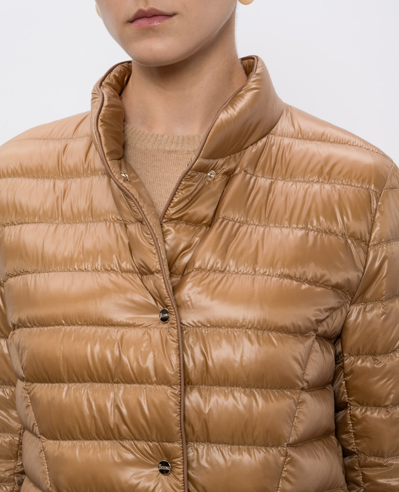 

Brown quilted down jacket Herno