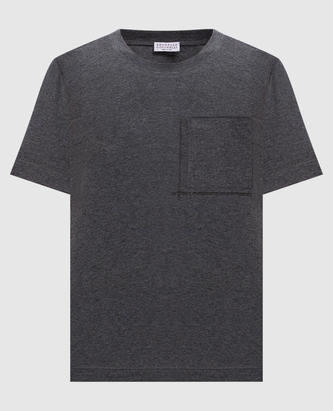 

Gray T-shirt with monil chain Brunello Cucinelli, Grey