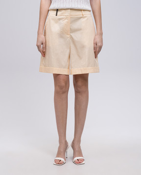 Peserico Yellow shorts with lapels P0464001979