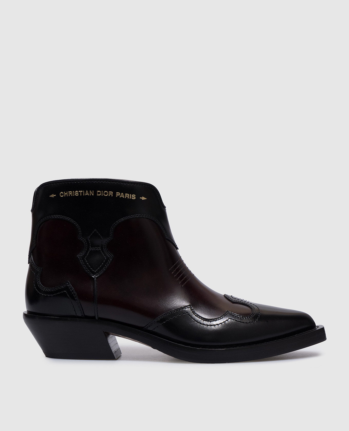 

Burgundy leather boots Christian Dior, Бордовый