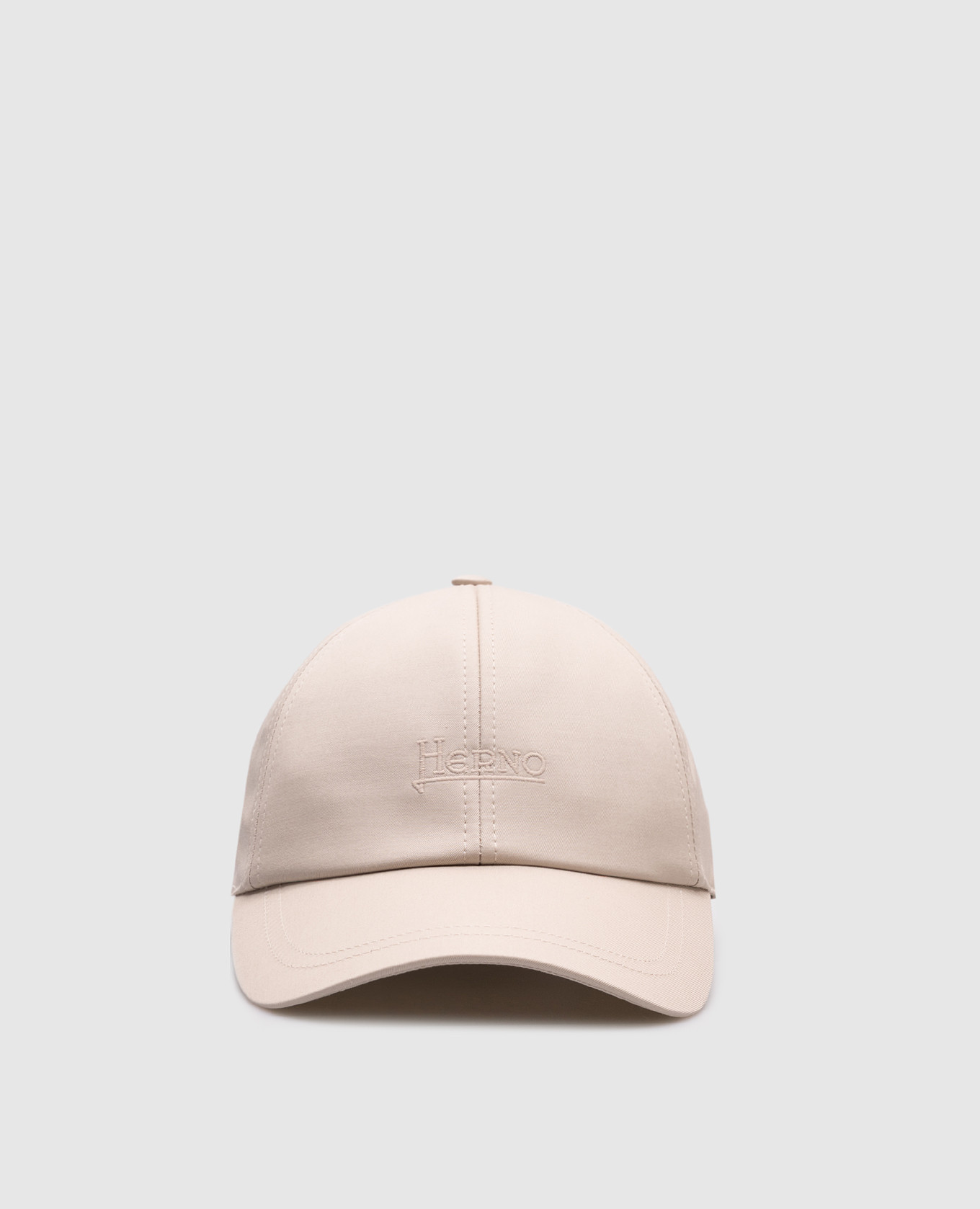 

Beige cap with logo Herno