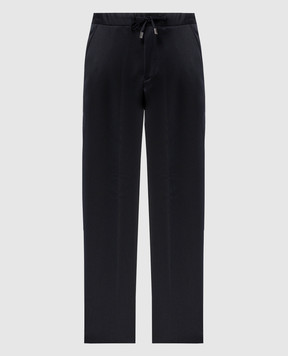 Enrico Mandelli Blue pants made of wool GYMP025436