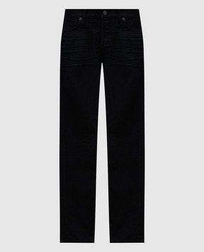 Tom Ford Black jeans with leather logo patch DPH001DMC005S23