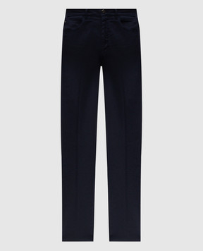 Stefano Ricci Blue linen pants M1T5100060CTL02S
