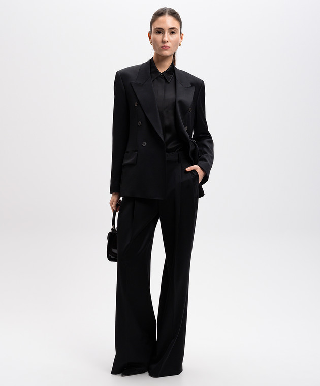 lee black dress pants Black Maxi Dress with Corset Bodice and Slit main image 1