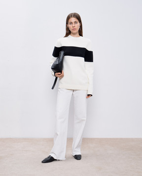 Toteme White striped jumper 243WRT0338YA0081