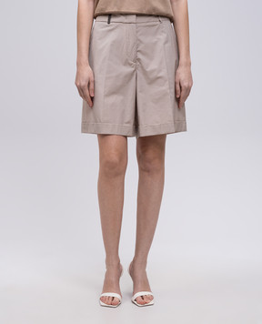 Peserico Beige shorts with lapels P0414001919