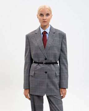 Juun.j Gray checked wool jacket JW5811W113