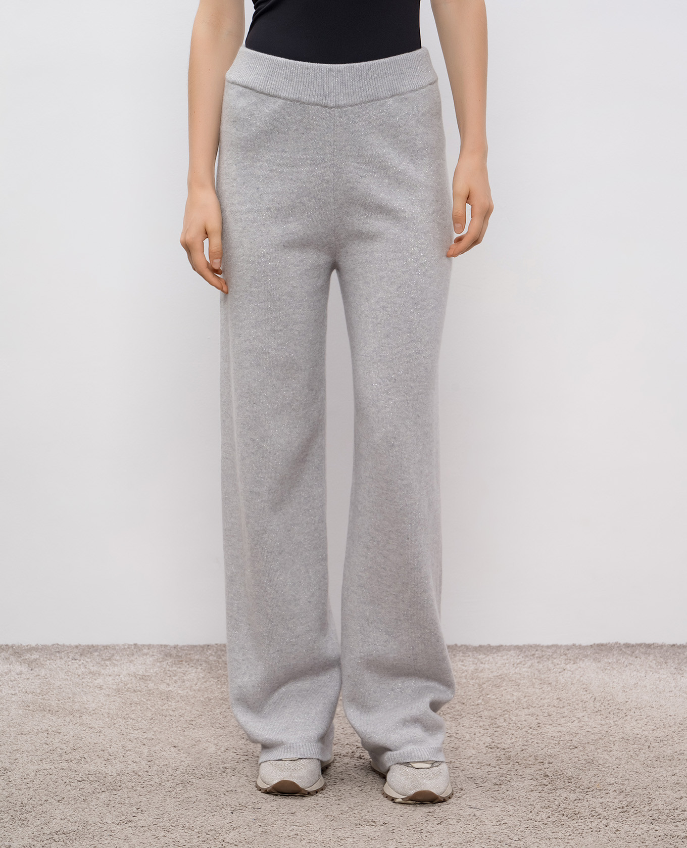 Gray wool and cashmere pants Peserico 3