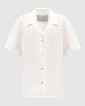 Asceno Prague white linen shirt T022F06C78