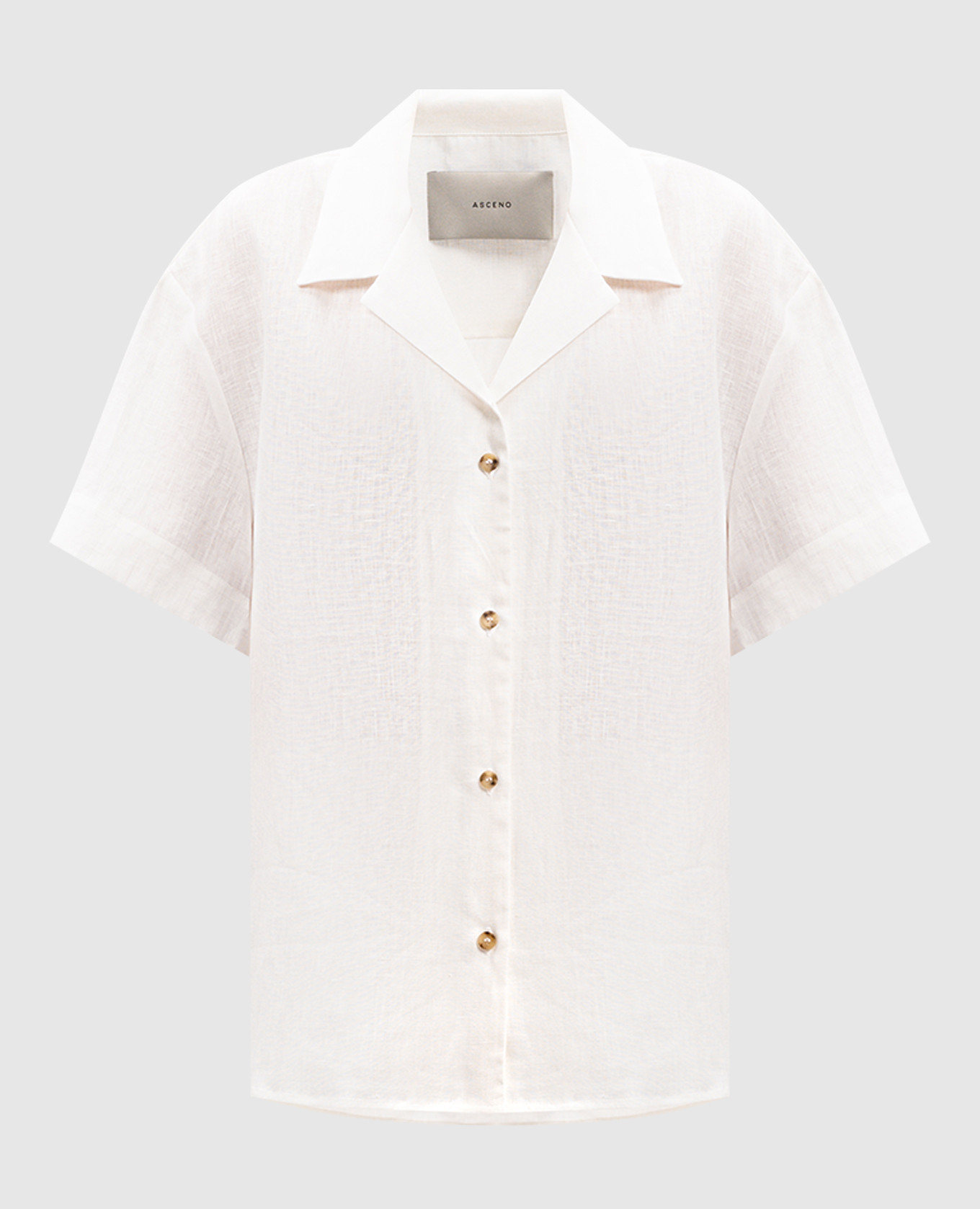 Prague white linen shirt Asceno