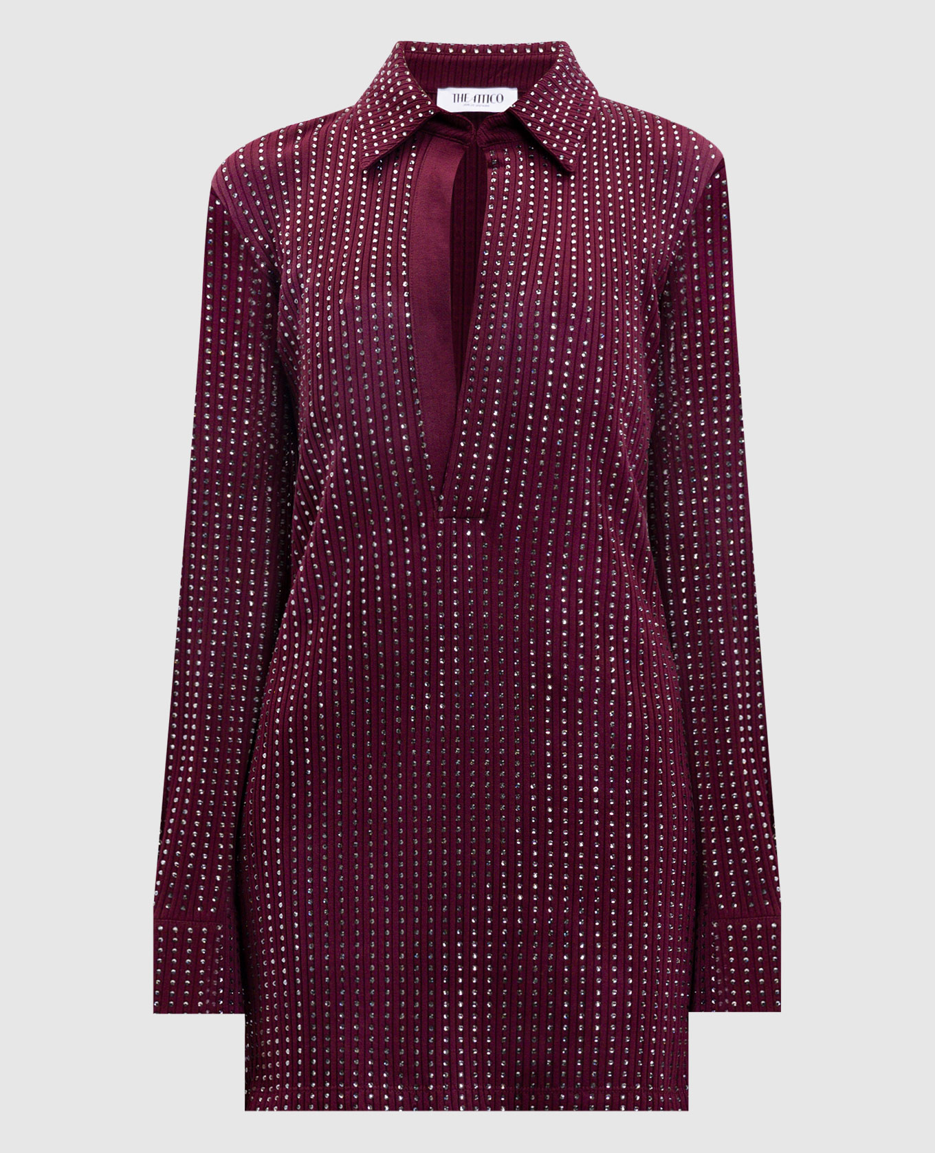 Burgundy dress with crystals The Attico