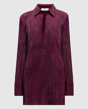 The Attico Burgundy dress with crystals 251WCA00456JJJ051TR