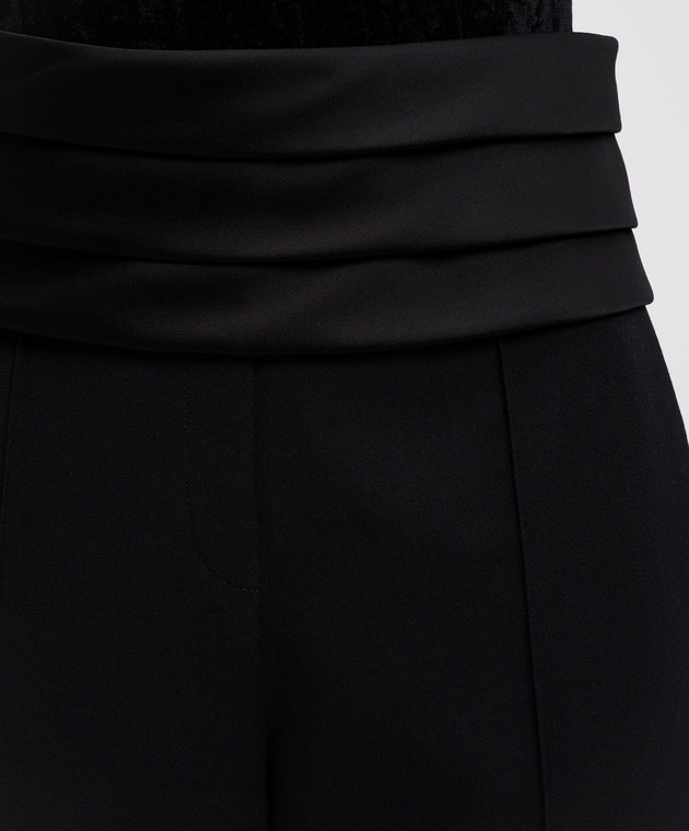 BALMAIN サテンテラトハンツ EF1PO161ME54 0PA Balmain - Black wool high-rise pants EF1PO161ME54 - shop