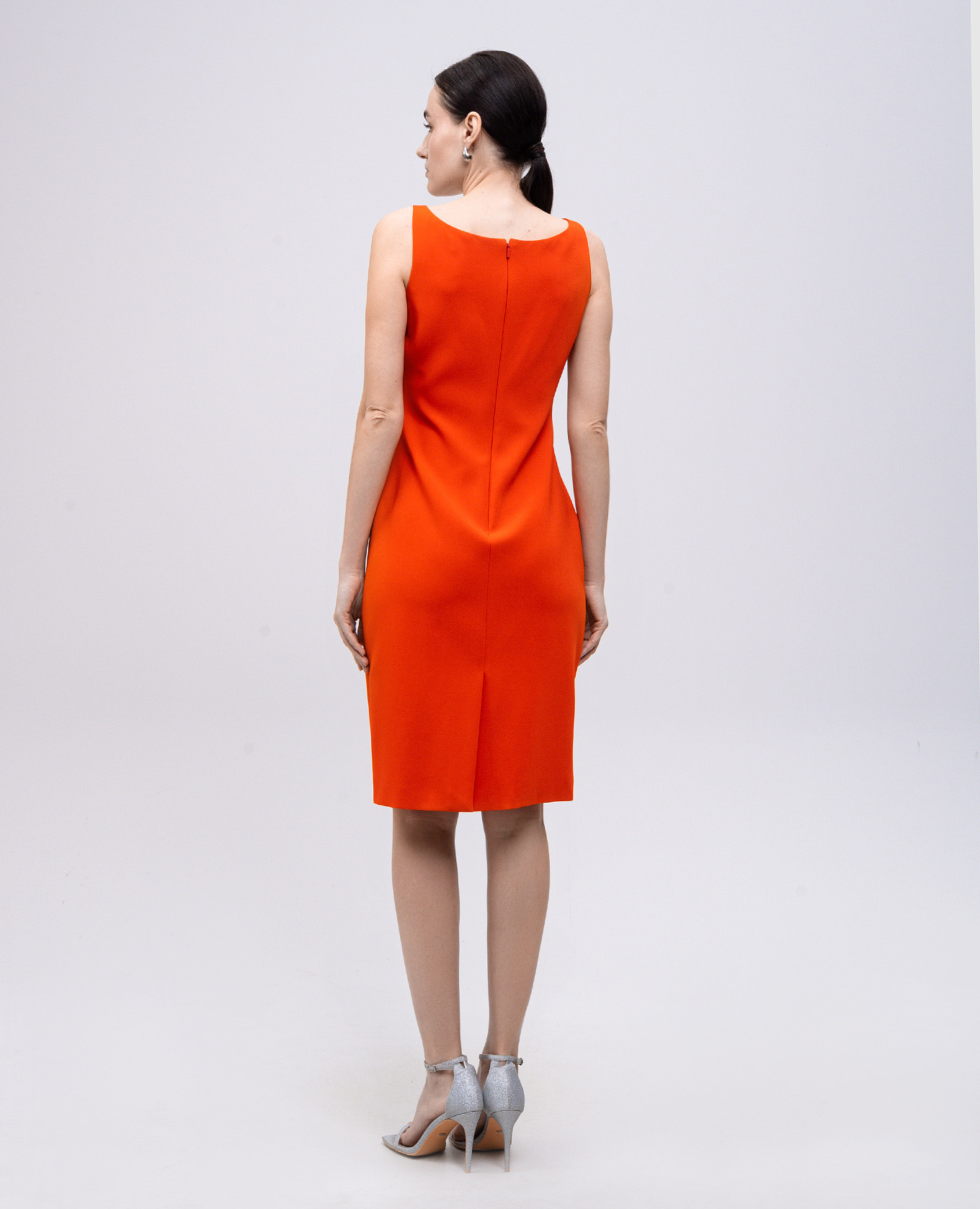 Orange sheath dress Versace 4