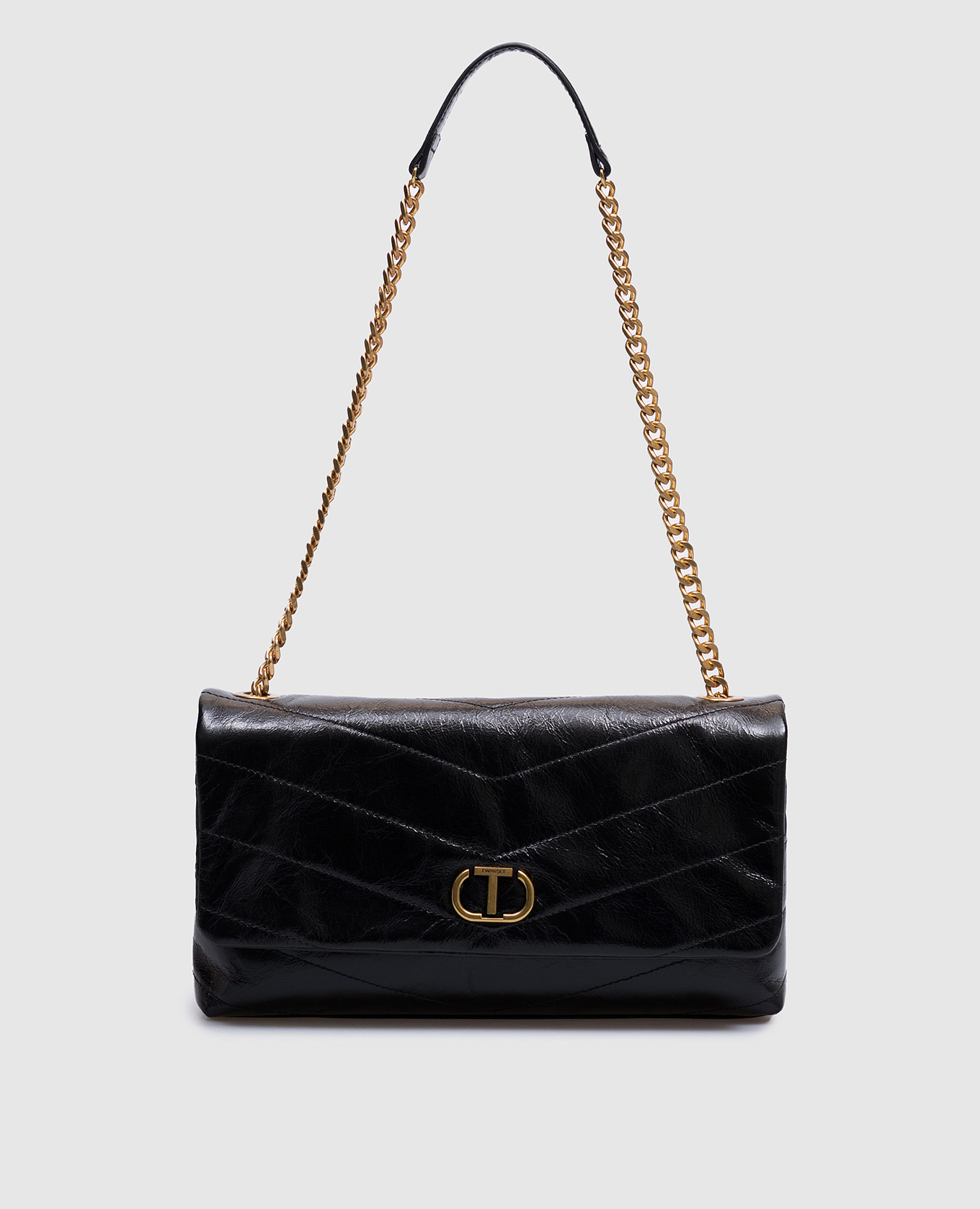 

Madison black leather bag Twinset