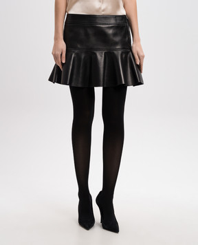 Tom Ford Black leather skirt with ruffle GCL897LEX320