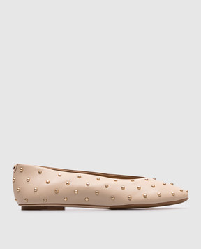 Sergio Rossi Beige leather ballet flats Arc B09220MFA101