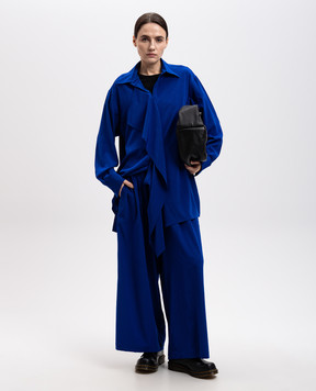 Y`S Yamamoto Blue blouse of asymmetrical cut YTB01500