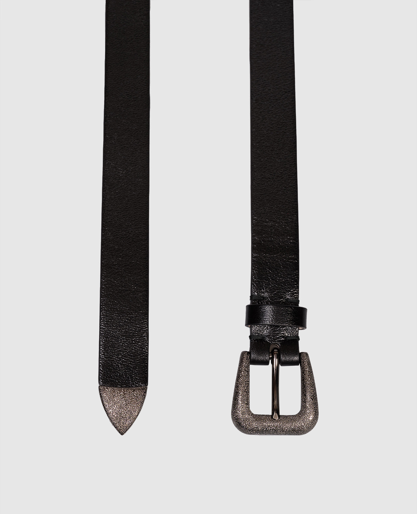 

Black glossy leather belt Brunello Cucinelli