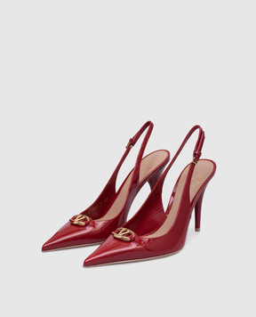 Valentino The Bold Edition red patent leather slingbacks with logo 5W2S0JE0LHS