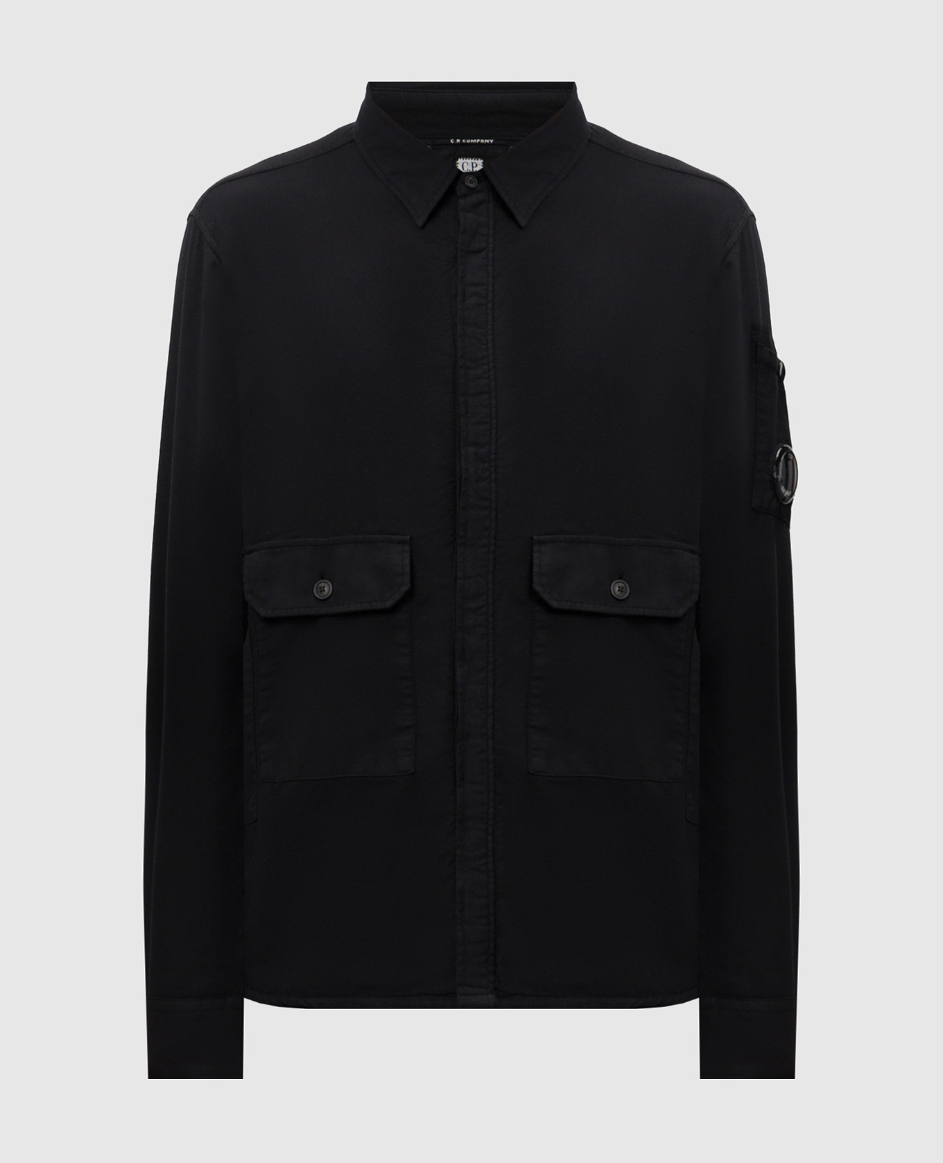 

Black windbreaker with logo patch C.P. Company
